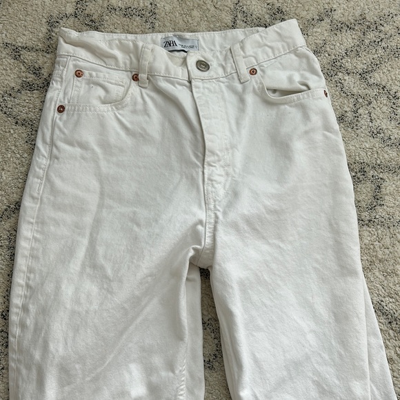 Zara White Wide Leg Jeans Size 4 - Picture 2 of 9